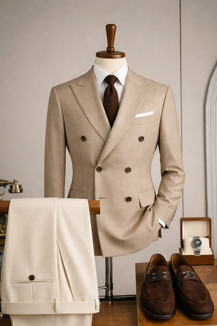 Cream suit